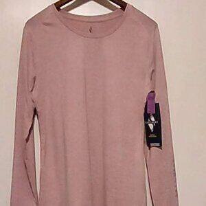 NWTs Skechers Los Angeles Activewear Pink/Lilac Long Sleeve Tee Crew Neck NEW L